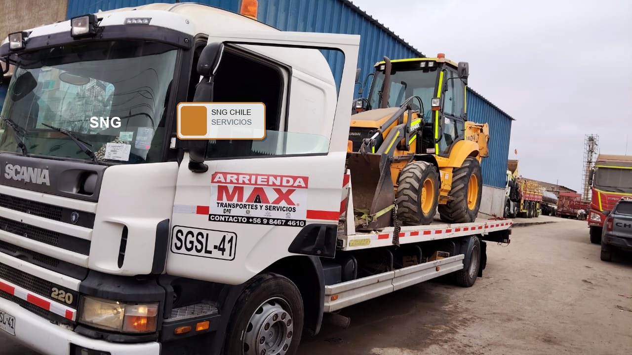 Servicio de rescate y traslado de vehículo o equipo en rampla